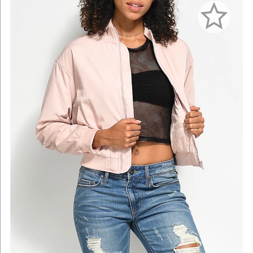 OBEY Worldwide Mako Pink Bomber Jacket